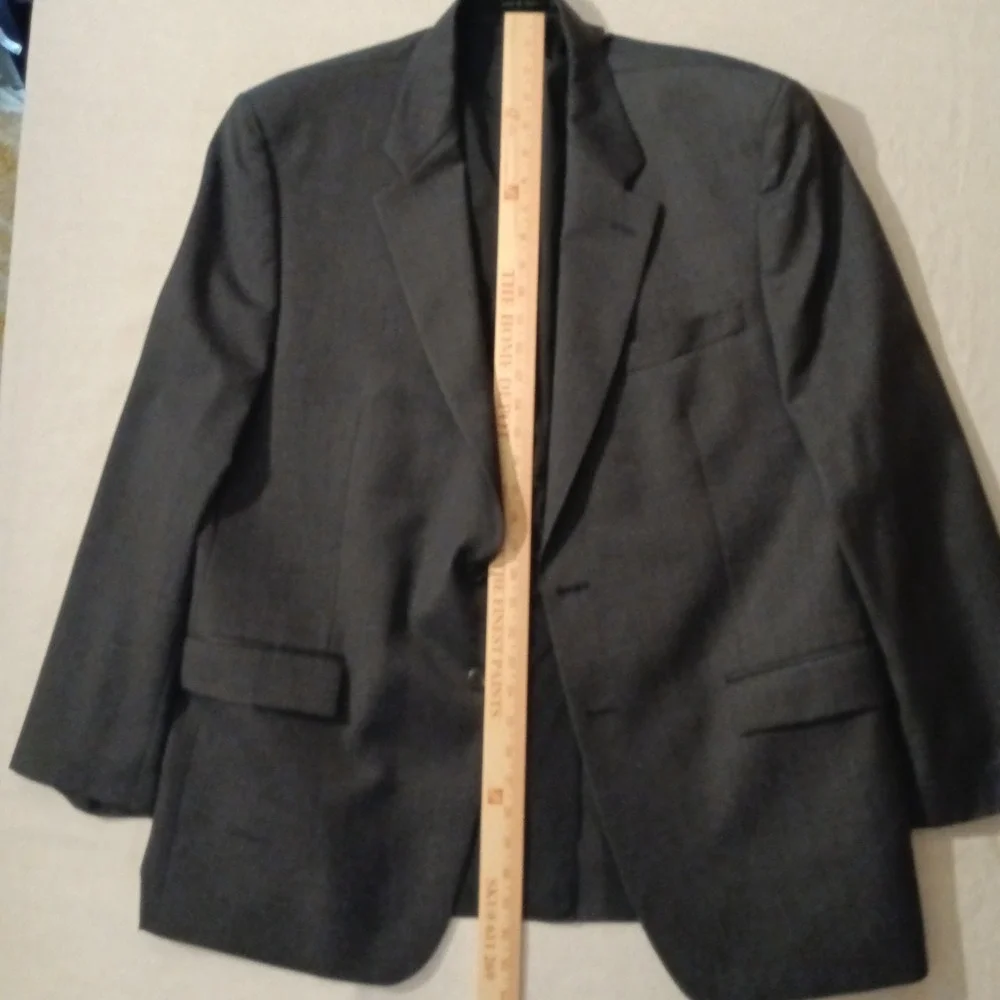 Lauren Ralph Lauren Men's Dark Gray Suit Jacket Blazer 100% Wool‎ – Size 44R